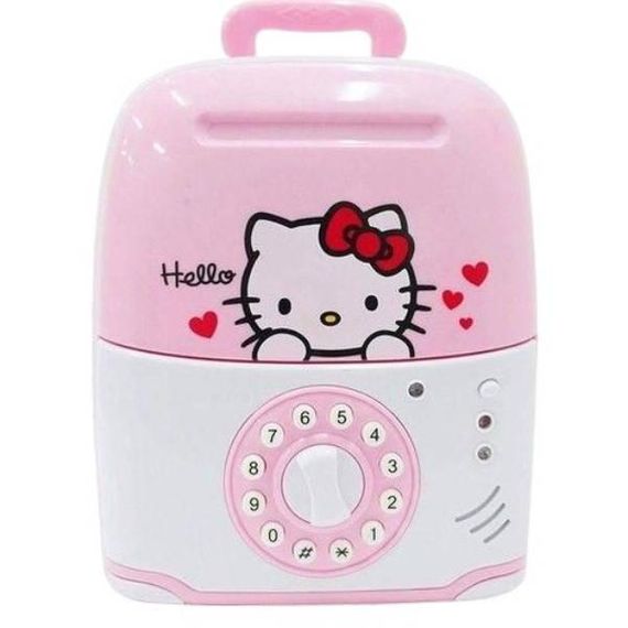 Копилка сейф чемоданчик Hello Kitty Розовый