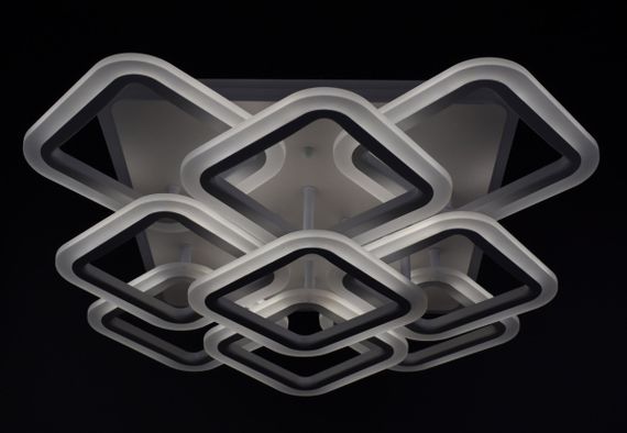 Люстра світлодіодна стельова LED світильник для квартири на стелю лед з пультом 25942 Білий 13х49х49 см. | Зображення 4