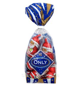 Шоколадный набор новогодний Only игрушки на елку Санта Клаус, 100г, Австрия (7 штук в пакете)