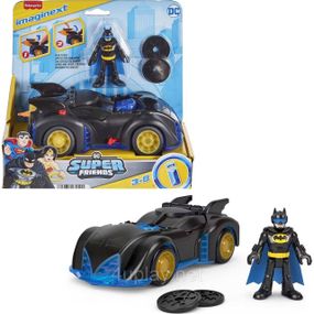 Интерактивный игровой набор Fisher-Price Бэтмобиль с фигуркой Бэтмена Оригинал Shake And Spin Batmobile