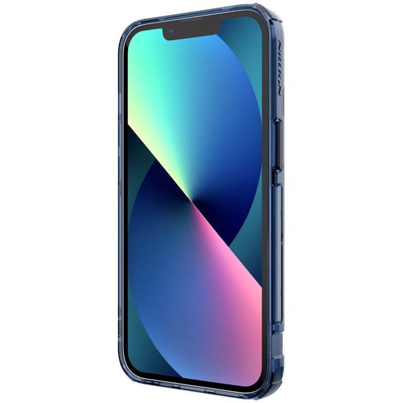 TPU чохол Nillkin Nature Pro Magnetic для Apple iPhone 15 (6.1") Синій (прозорий) | Зображення 3