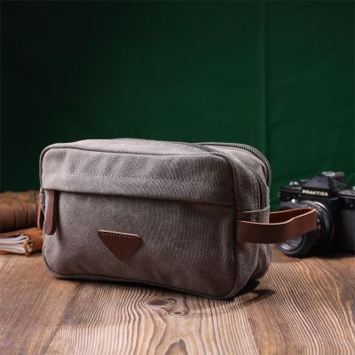 Сумка Vintage На два відділення з текстилю Сіра (22230) | Зображення 9
