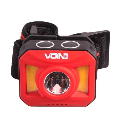 Ліхтар налобний VOIN VL-163, 2 x 3W-COB (W/R)+3W XPE/АКБ800mAh/рег. нахилу | Зображення 5