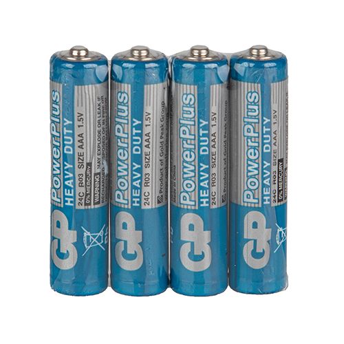 Батарейка GP POWERPLUS 1.5V 24S-S4 сольова R03, ААА