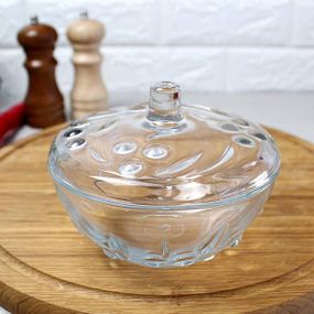Сахарница стеклянная с крышкой Pasabahce Perla 97236