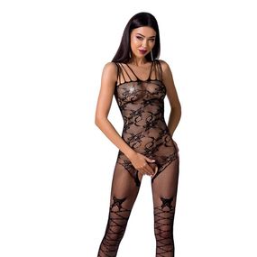 Ажурний бодістокінг з інтимними вирізами Passion BS076 black, One size