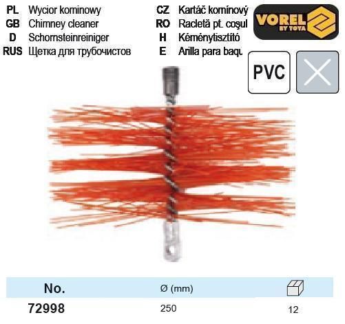 Йорж Польща щітка для чищення димоходу PVC 250 VOREL-72998