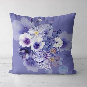 Подушка декоративна Soft Нежная композиция на сиреневом фоне 45x45 см (45PST_23M076)