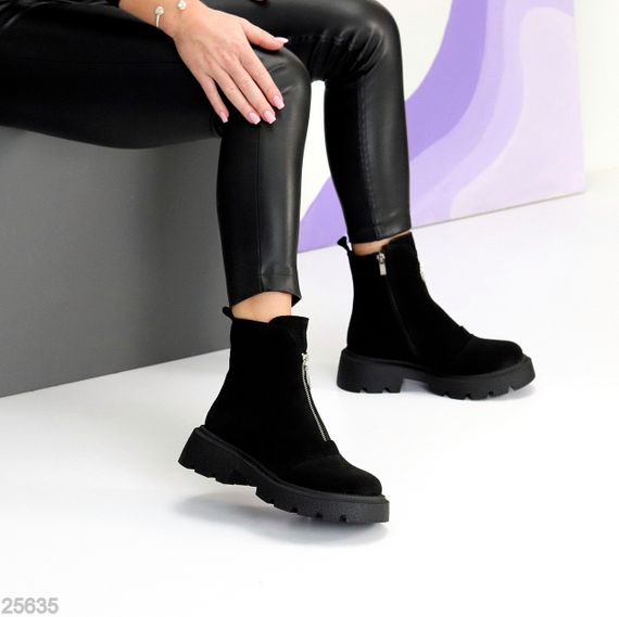 Теплі повсякденні замшеві черевики на блискавці низький хід | Зображення 6