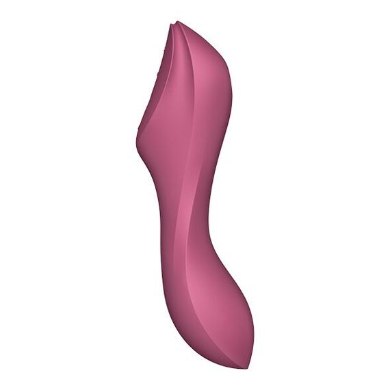 Вакуумний стимулятор із вібрацією Satisfyer Curvy Trinity 3 Red | Зображення 1