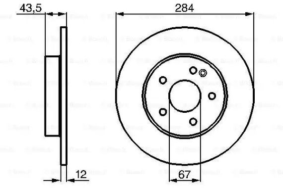Диск гальмівний MERCEDES-BENZ C-CLASS, BOSCH (0986478262) | Зображення 4