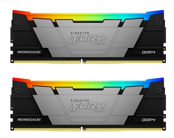 Память ПК Kingston DDR4 64GB KIT (32GBx2) 3200 FURY Renegade RGB KF432C16RB2AK2/64 | Зображення 3