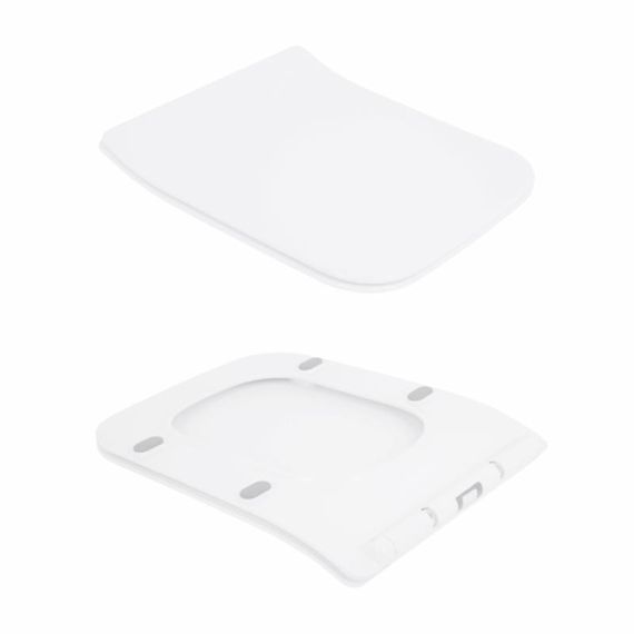 Унитаз подвесной Qtap Crow Rimless безободковый с седением Soft-close QT05335170W | Зображення 7