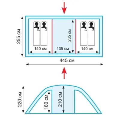 Палатка Tramp Eagle 4 V2 Green (TRT-086) | Зображення 2
