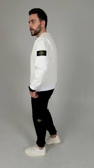 Спортивний костюм Stone Island світшот білий | Зображення 3