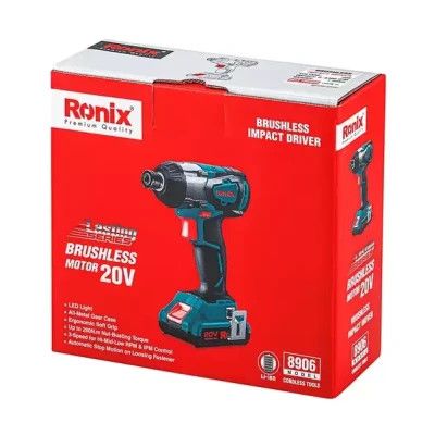 Шуруповерт Ronix ударный аккумуляторный 20В (без АКБ и ЗУ) (8906) | Зображення 7