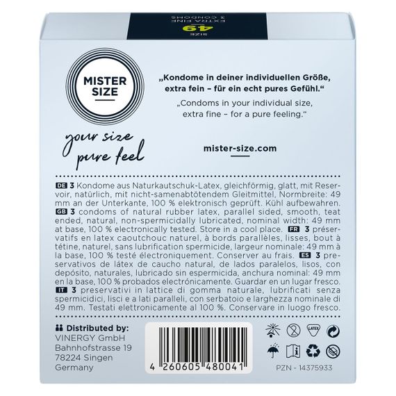 Презервативы Mister Size - pure feel - 49 (3 condoms), толщина 0,05 мм sexstyle | Зображення 2