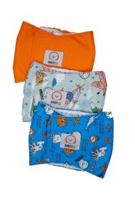 Комплект багаторазових підгузків для кобелів Misoko&Co, малюнок Voyage, розмір S, 3 шт