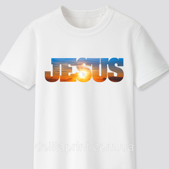 Футболка з християнським принтом Jesus, Ісус. FH-1