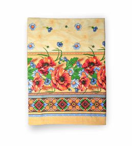 Скатертина Home Line 66681 Україна 150x180  Бавовна Червоний, Жовтий