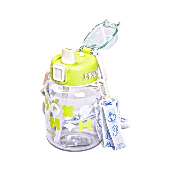 Пляшка для води Gucgres дитяча 650 мл на ремінці зелена HP-14-43GR | Зображення 2