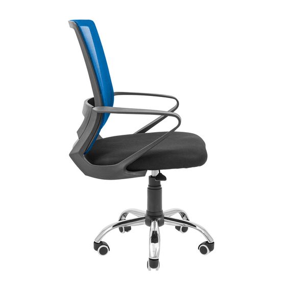 Крісло Робін Хром Піастра Сітка чорна + синя | Зображення 2