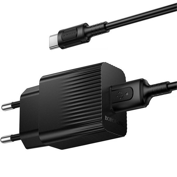 СЗУ Borofone BAS71A Source 10.5W (1USB-A) + кабель USB to Type-C Black | Зображення 2