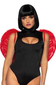 Крила занепалого ангела (диявола) Leg Avenue Marabou feather devil wings One Size Чеввоні