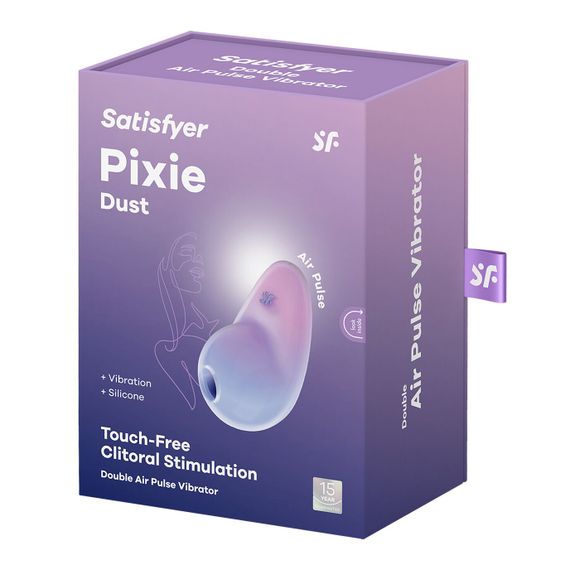 Вакуумний стимулятор з вібрацією Satisfyer Pixie Dust Violet/Pink | Зображення 5