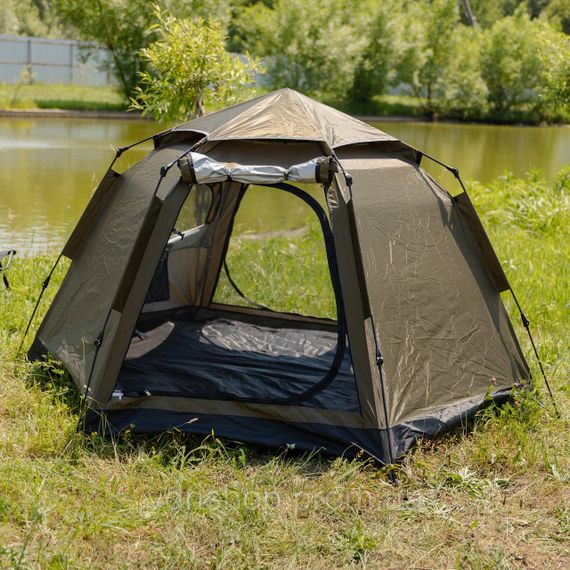 Палатка автоматическая 3 местная 240×210×130 (см) кемпинговая с тентом туристическая намет Camping Lugi LU-020