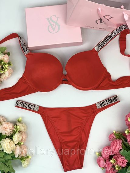 Комплект женского нижнего белья Victoria’s Secret Виктория Сикрет модель Rhinestone со стразами XL, 85С,