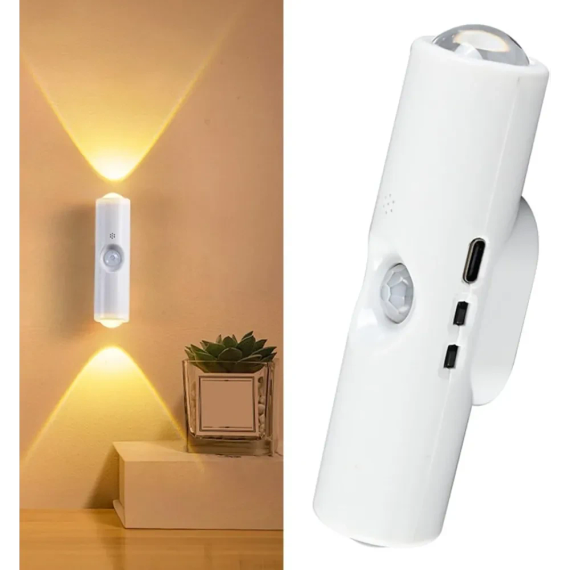 Настінна LED-лампа NS-02 • Декоративний RGB-світильник NS-02 з датчиком руху для інтер’єрного підсвічування | Зображення 1