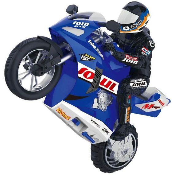 Мотоцикл на радіокеруванні Motorcycle Stunt Drift six-axis Gyroscope Blue | Зображення 3