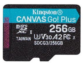 Карта пам'яті Kingston microSD 256GB C10 UHS-I U3 A2 R170/W90MB/s (SDCG3/256GBSP)