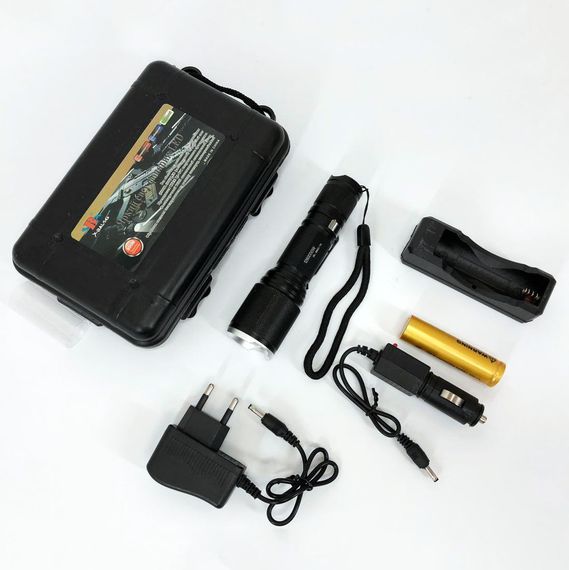 Портативний світлодіодний ліхтар з USB-зарядкою Bailong, Військовий тактичний ліхтар OU-31 | Зображення 9