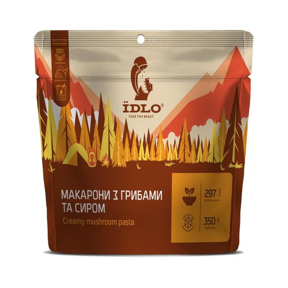 Макарони з грибами та сиром - One Size