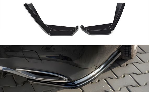 Задній FLAP дифузор DPT (чорний глянець) для Mercedes E-сlass W213 2016-2023 рр