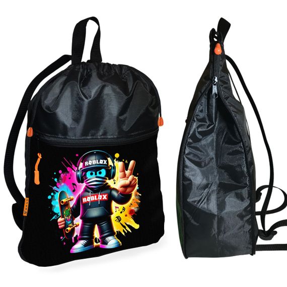 Рюкзак-мешок для обуви,спортивной формы Роблокс "Roblox" детская сумка для сменки с расширителем (1692)