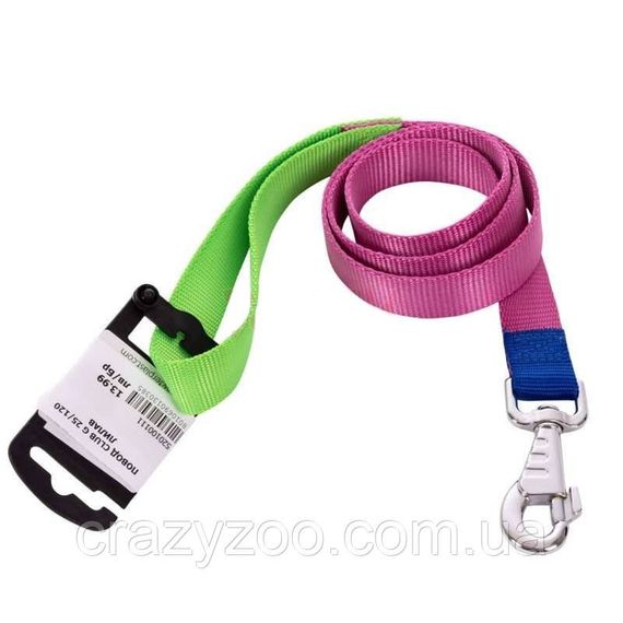 Поводок для собак Ferplast Club G25/120 нейлоновый фиолетовый 2.5х120 см 75360902 | Зображення 1