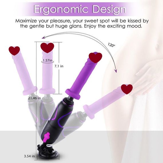 Высокомобильная смарт секс-машина Hismith Pro Travel APP с фаллоимитатором, присоска, пульт ДУ sexstyle