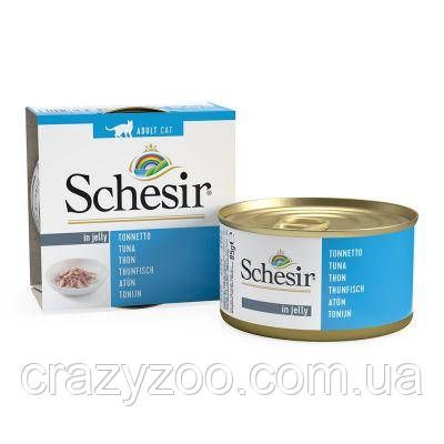 Консерва для дорослих котів Schesir Cat тунець в желе 75 г 750013