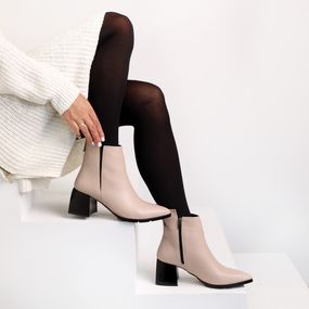 Черевики шкіряні байка 586775 Бежеві 36 37 38 39 40 41