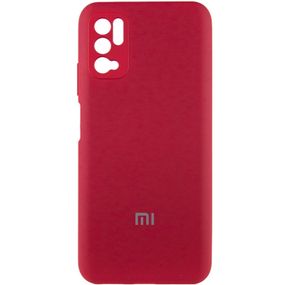 Чехол Silicone Cover Full Camera (AA) для Xiaomi Redmi Note 10 5G / Poco M3 Pro Full camera, Червоний/Rose Red
