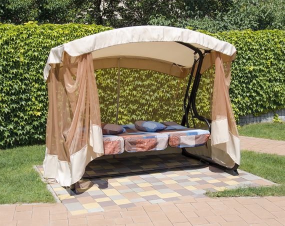 Качели садовые Vitan Семейная 4-местная с матрасом и навесом (2140148) | Зображення 7