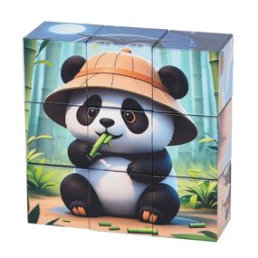 Детский магнитный кубик-пазл "Дикие животные" CL325-2, 3 х 3