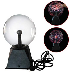 Лампа плазмова з блискавками 5 дюймів, інтерактивний світильник, магічне шоу з плазмовою кулею