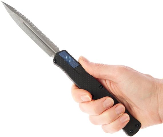 Ніж Heretic Cleric II Double Edge Aluminum Handle Serrated Blue | Зображення 2