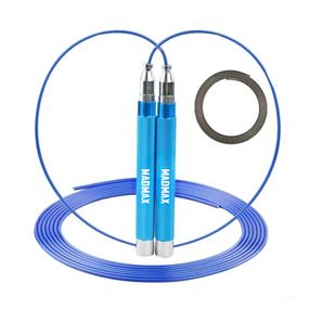 Скакалка швидкісна на підшипниках алюмінієва Мадмакс MFA-286 Speed jump rope Blue