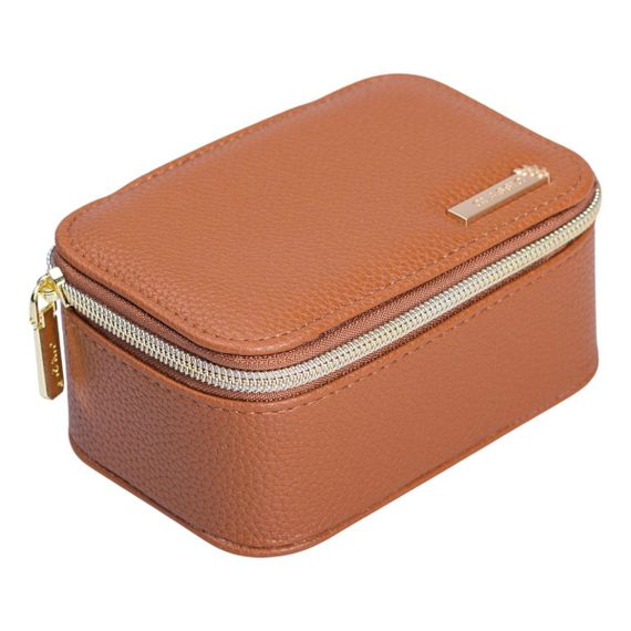 Скринька для прикрас з еко шкіри на блискавці міні органайзер для ювелірних виробів HP-5-26BR | Зображення 2