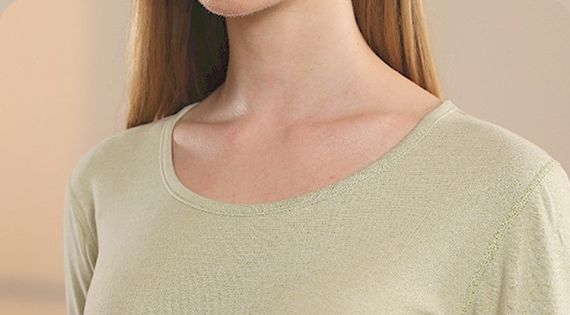 Тепла, м'яка двошарова термобілизна бавовна та вовна бежева | Зображення 6
